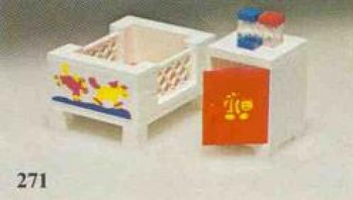 Baby's Cot and Cabinet