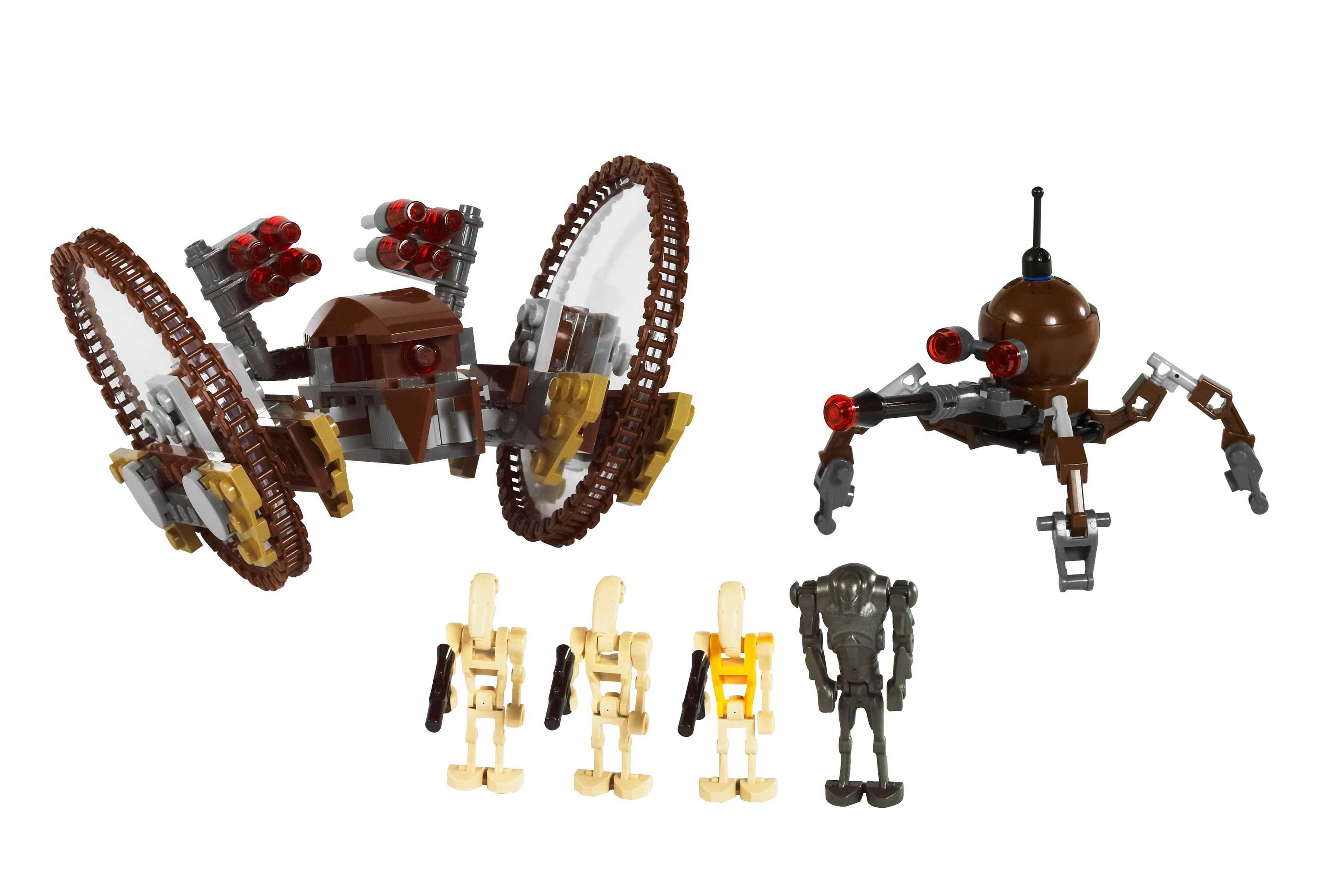 Hailfire Droid &amp; Spider Droid Clone Wars White Box