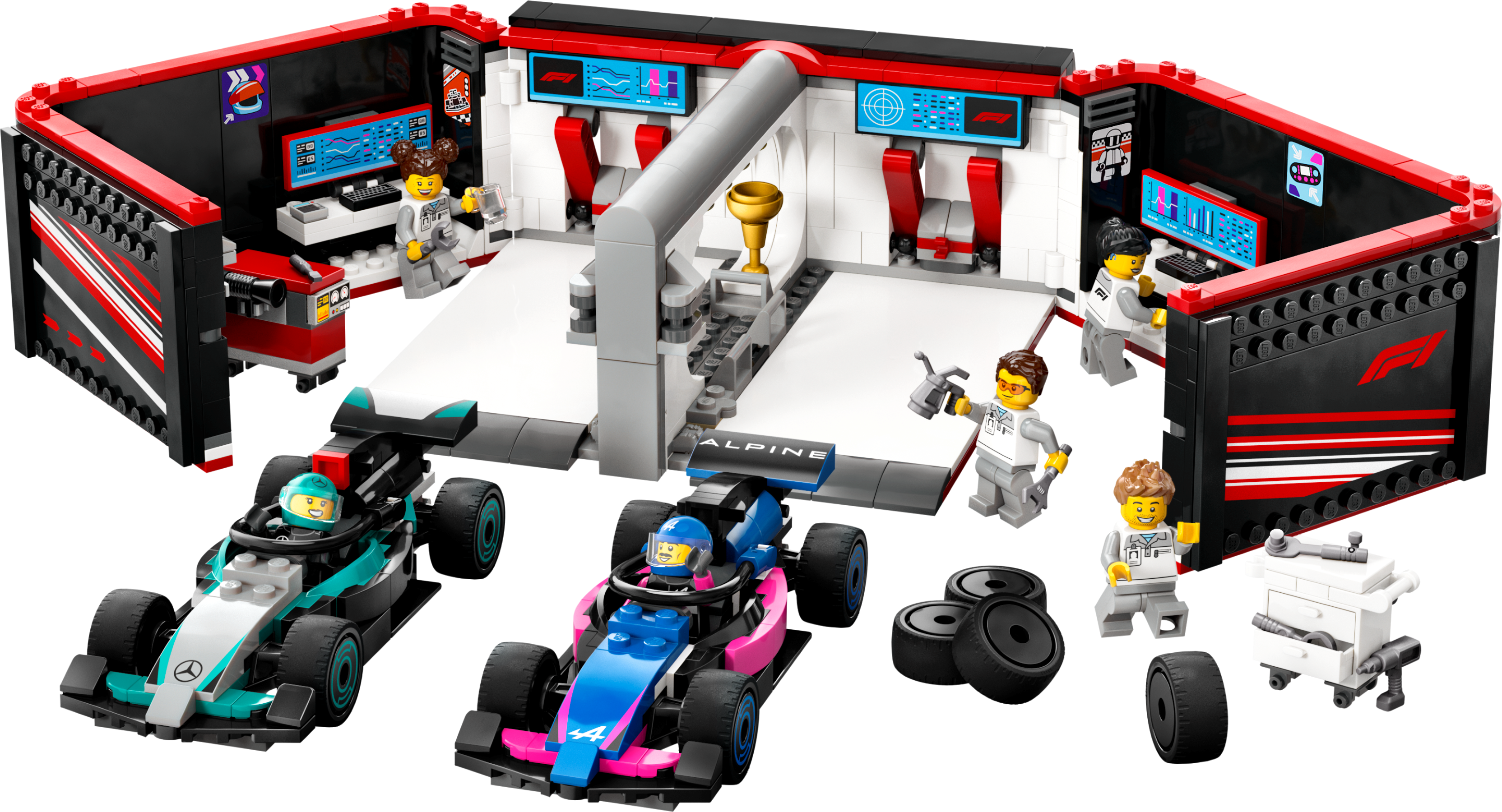 F1 Garage &amp; Mercedes-AMG &amp; Alpine Cars