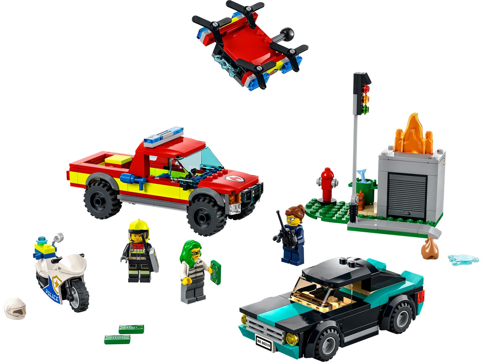 Fire Rescue &amp; Police Chase