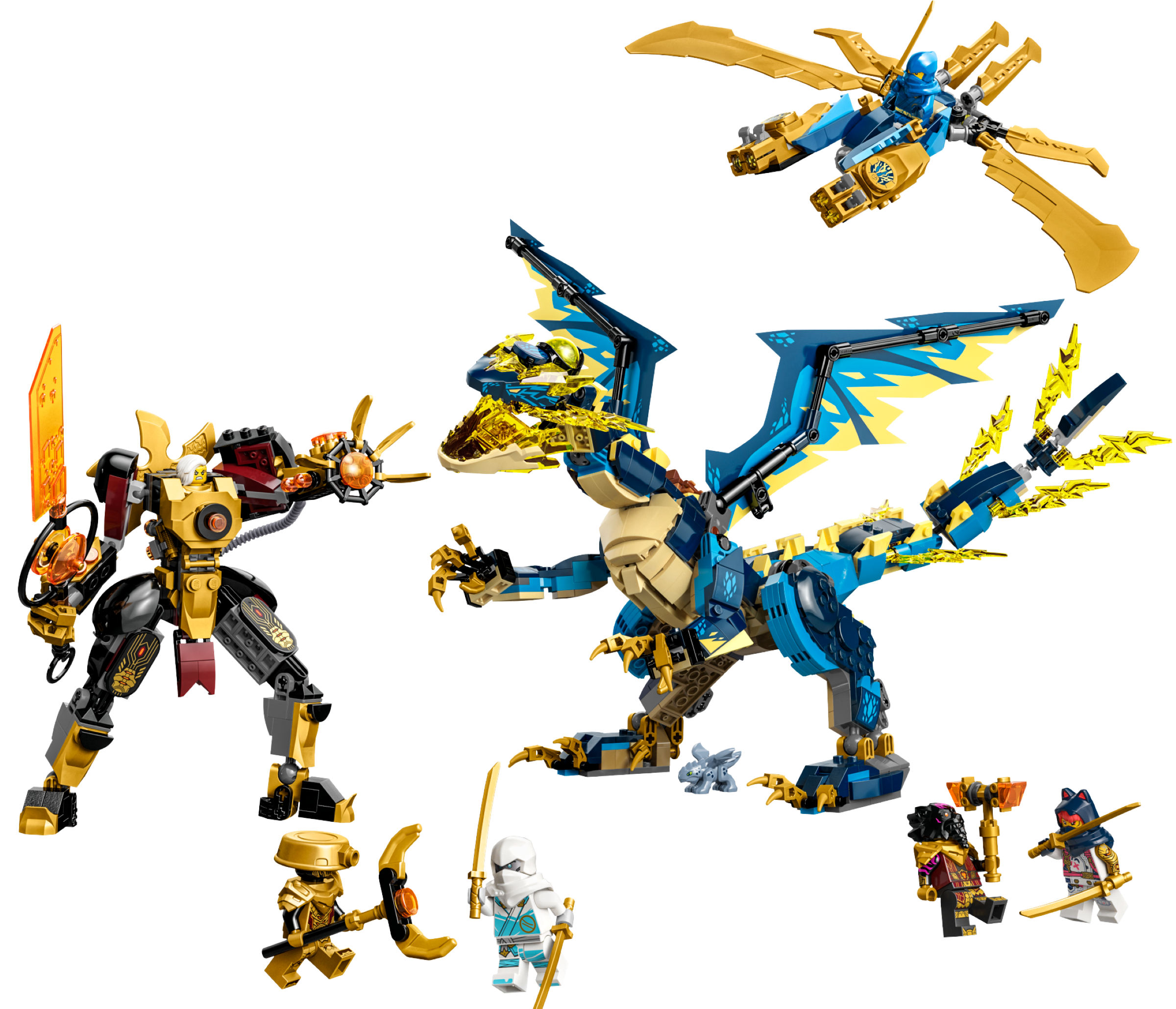 Elemental Dragon vs. The Empress Mech