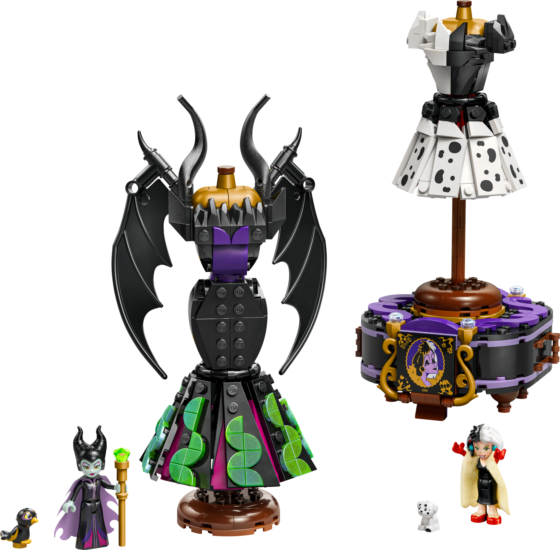Maleficent's and Cruella de Vil's Dresses